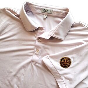 Peter Millar Summer Comfort XL Polo Shirt Mens Pink Sleeve Logo St. Andrews Boca